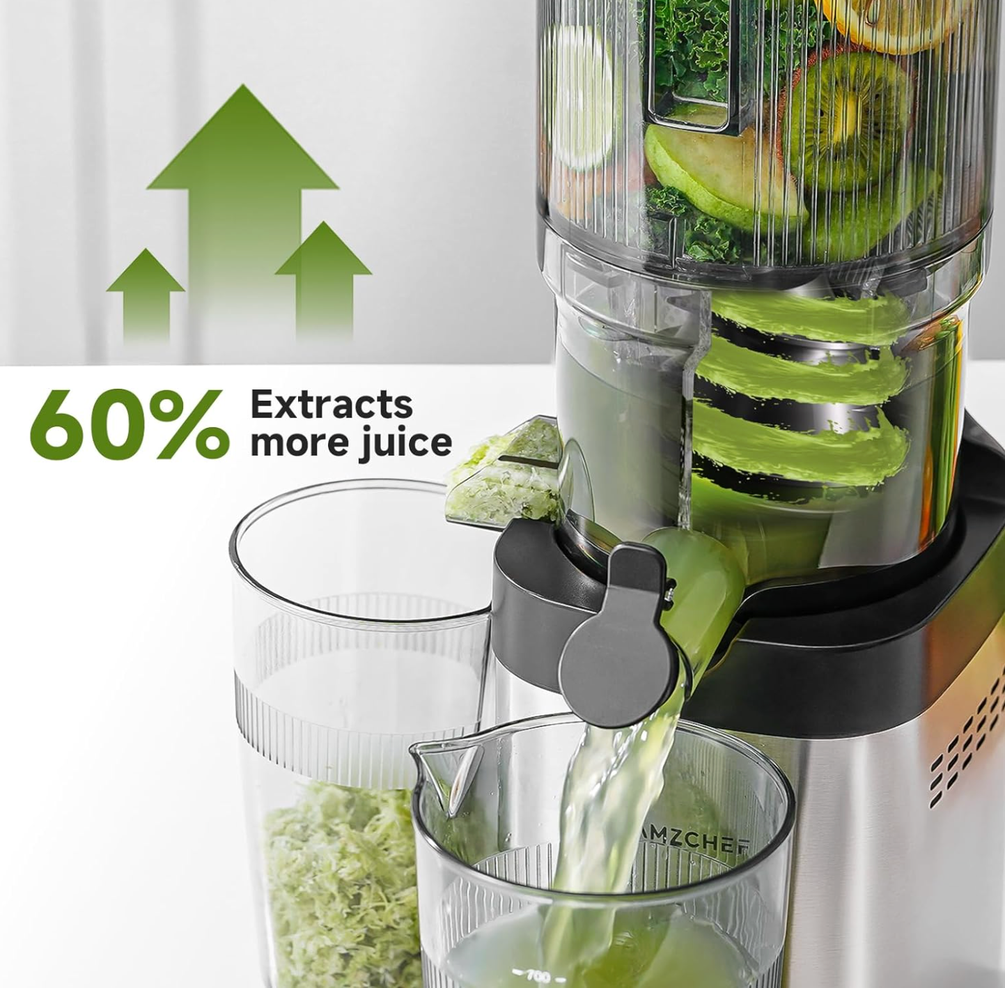 AMZCHEF Cold Press Juicer 5.4