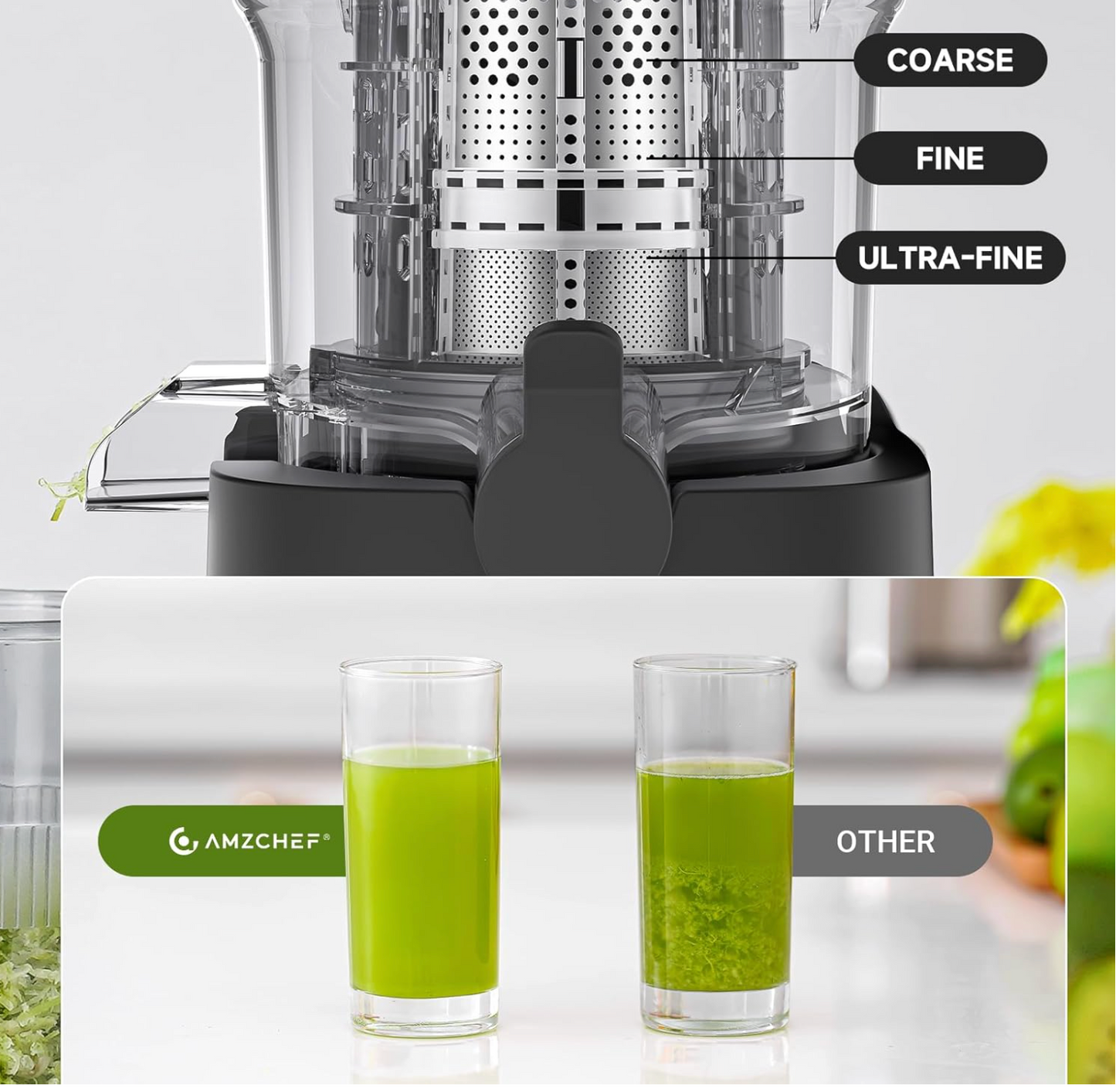 AMZCHEF Cold Press Juicer 5.4