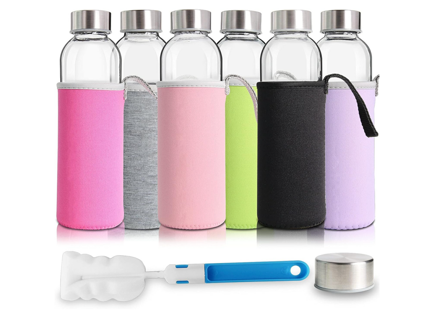 Yeboda Glass Bottles - 6pcs