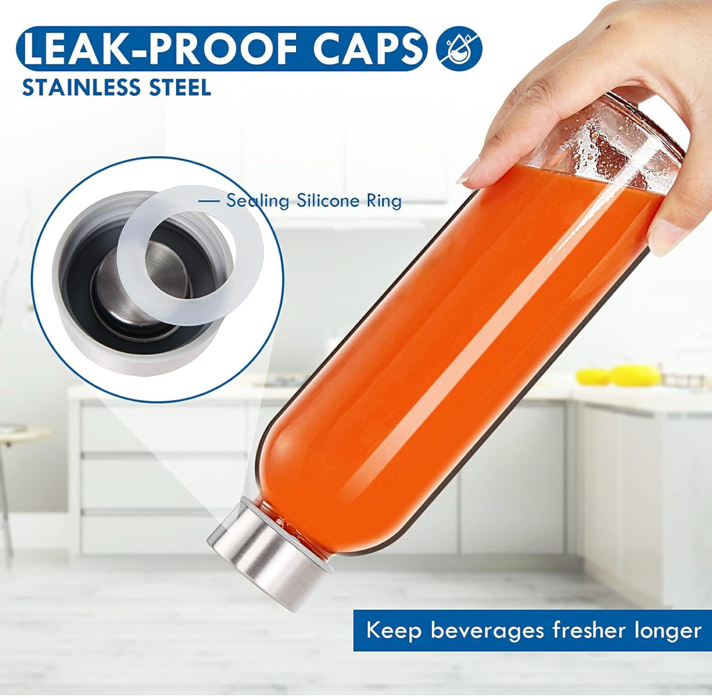 Yeboda Glass Bottles - 6pcs